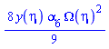 (8/9)*y(eta)*alpha[6]*Omega(eta)^2