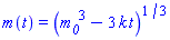 m(t) = (m__0^3-3*k*t)^(1/3)