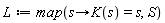 L := map(proc (s) options operator, arrow; K(s) = s end proc, S)