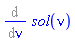Diff(sol(nu), nu)