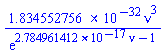 0.1834552756e-31*nu^3/exp(0.2784961412e-16*nu-1)