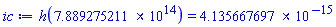 h(0.7889275211e15) = 0.4135667697e-14