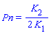 Pn = (1/2)*K[2]/K[1]