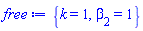 {k = 1, beta[2] = 1}