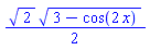 (1/2)*2^(1/2)*(3-cos(2*x))^(1/2)