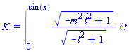 Int((-m^2*t^2+1)^(1/2)/(-t^2+1)^(1/2), t = 0 .. sin(x))