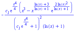 -c__1*exp((1/4)*x^4)*(x^3-x^((ln(x)+3)/(ln(x)+1))*exp(2*ln(x)^2/(ln(x)+1)))/((c__1*exp((1/4)*x^4)+1)^2*(ln(x)+1))