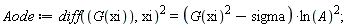Aode := (diff(G(xi), xi))^2 = (G(xi)^2-sigma)*ln(A)^2