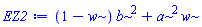 (1-w)*b^2+a^2*w