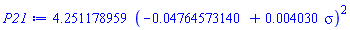 4.251178959*(-0.4764573140e-1+0.4030e-2*sigma)^2