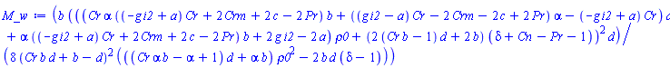 (1/8)*b*(((Cr*alpha*((-g*i2+a)*Cr+2*Crm+2*c-2*Pr)*b+((g*i2-a)*Cr-2*Crm-2*c+2*Pr)*alpha-(-g*i2+a)*Cr)*d+alpha*((-g*i2+a)*Cr+2*Crm+2*c-2*Pr)*b+2*g*i2-2*a)*rho0+(2*(Cr*b-1)*d+2*b)*(delta+Cn-Pr-1))^2*d/((Cr*b*d+b-d)^2*(((Cr*alpha*b-alpha+1)*d+alpha*b)*rho0^2-2*b*d*(delta-1)))