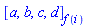[a, b, c, d][f(i)]