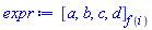 [a, b, c, d][f(i)]