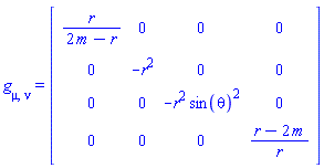 Physics:-g_[mu, nu] = Matrix(%id = 36893488152189674548)