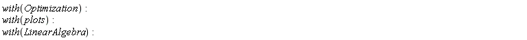 with(Optimization); with(plots); with(LinearAlgebra)