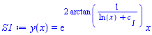 y(x) = exp(2*arctan(1/(ln(x)+c__1)))*x