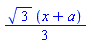 (1/3)*3^(1/2)*(x+a)