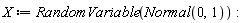 X := RandomVariable(Normal(0, 1)):