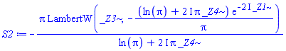 -Pi*LambertW(_Z3, -(ln(Pi)+(2*I)*Pi*_Z4)*exp(-(2*I)*_Z1)/Pi)/(ln(Pi)+(2*I)*Pi*_Z4)