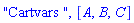 "Cartvars ", [A, B, C]