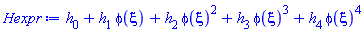 h[0]+h[1]*phi(xi)+h[2]*phi(xi)^2+h[3]*phi(xi)^3+h[4]*phi(xi)^4