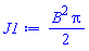(1/2)*B^2*Pi