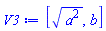 [(a^2)^(1/2), b]