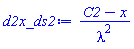 (C2-x)/lambda^2