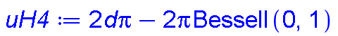2*d*Pi-2*Pi*BesselI(0, 1)
