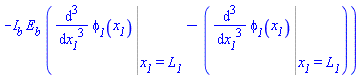-I__b*E__b*(Eval(diff(diff(diff(phi__1(x__1), x__1), x__1), x__1), x__1 = L__1)-(Eval(diff(diff(diff(phi__1(x__1), x__1), x__1), x__1), {x__1 = L__1})))