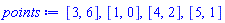 [3, 6], [1, 0], [4, 2], [5, 1]