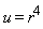 u = r^4